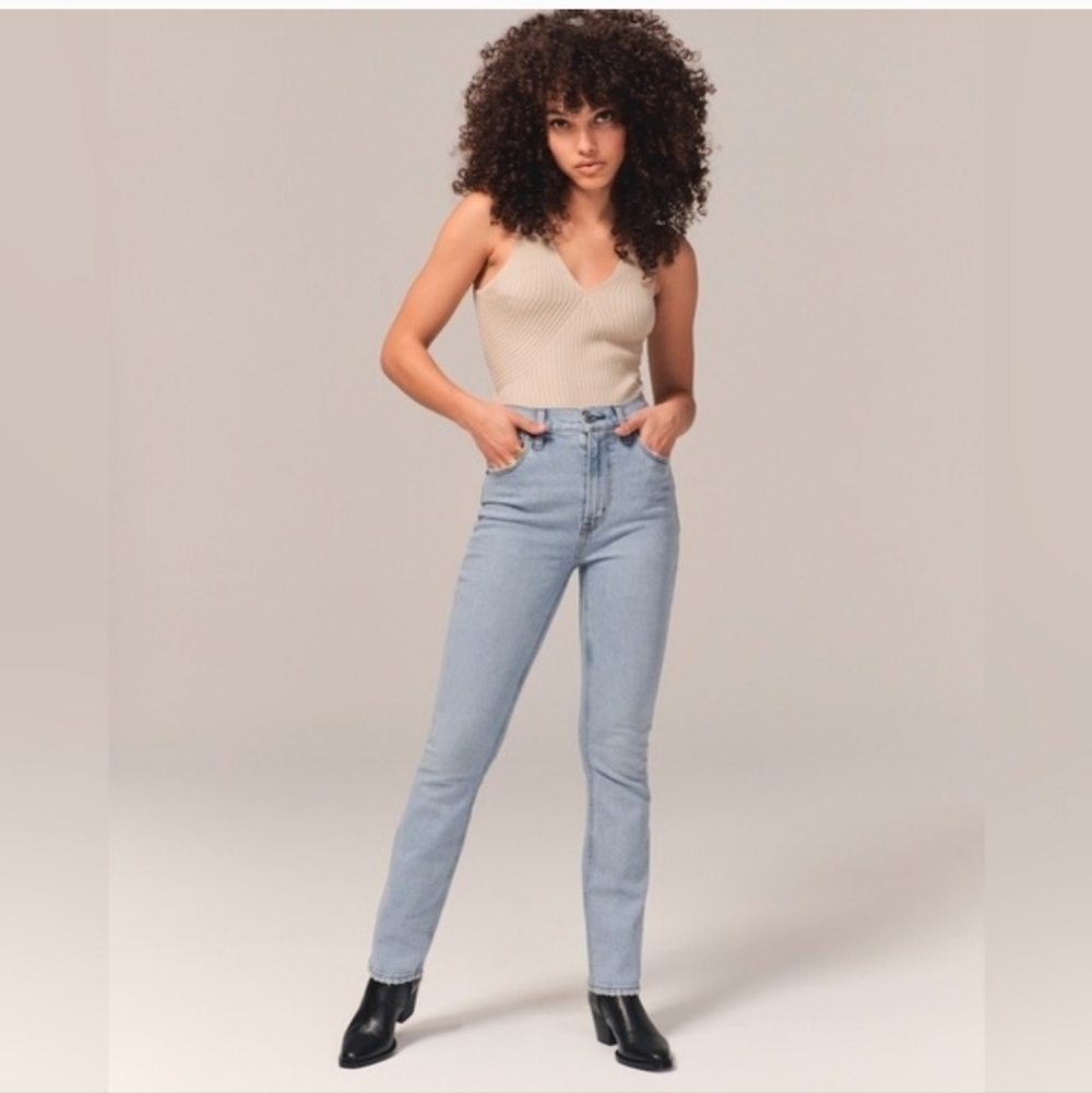 Plus Size Abercrombie & Fitch the 90s Slim Straight ultra high Rise jeans 18S
